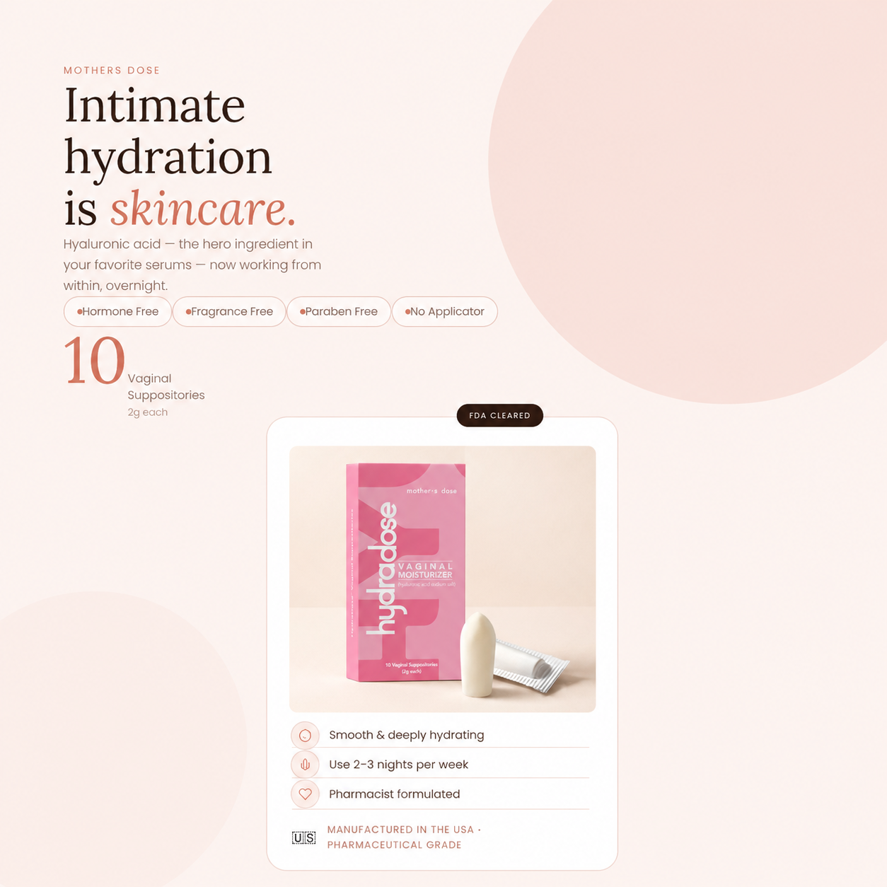Hyaluronic Acid Suppository HydraDose