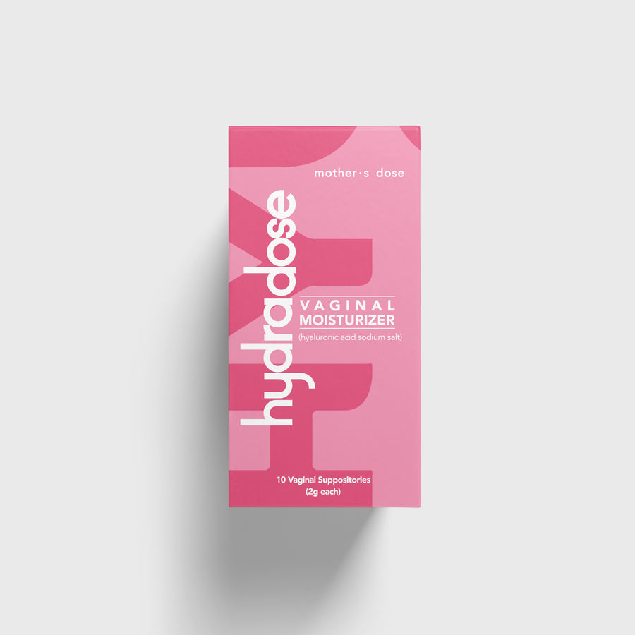 HydraDose hyaluronic acid suppository product packaging